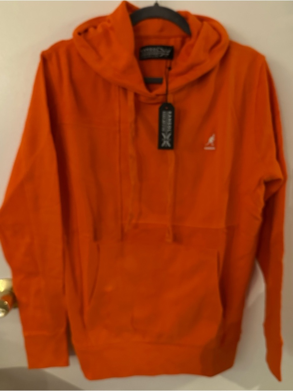 Kangol Bright Orange Hoodie with Front Pocket Womens or Men’s